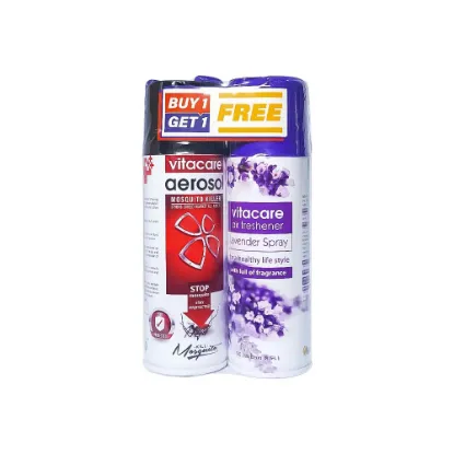 Picture of Vitacare Aerosol Mosquito Killer 200 ml With Lavender Air Freshener 200 ml -